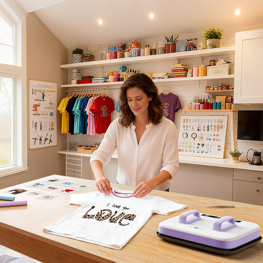 [Essential Bundle] H10 12"x10" Heat Press +Accessoris Essential Bundle - Lavender Purple