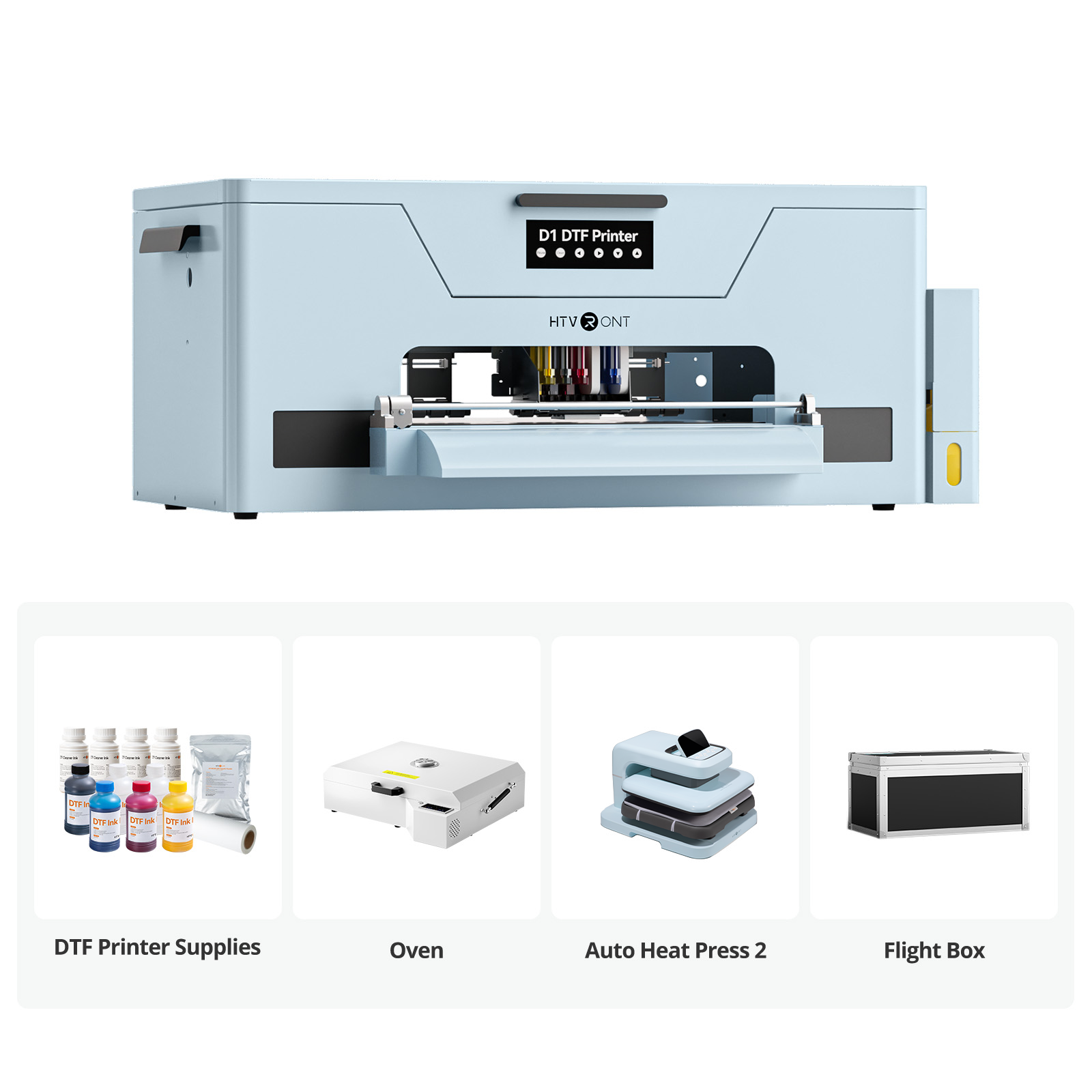 HTVRONT D1 DTF Printer, All-in-one Kit - Bubble Blue