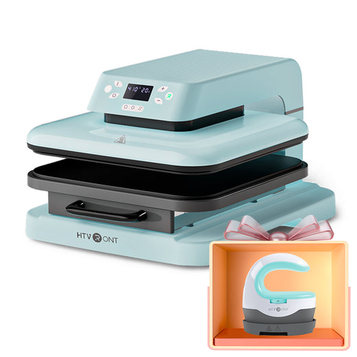 HTVRONT Auto Heat Press Machine 15" x 15" 230V & Free Mini Heat Press Machine