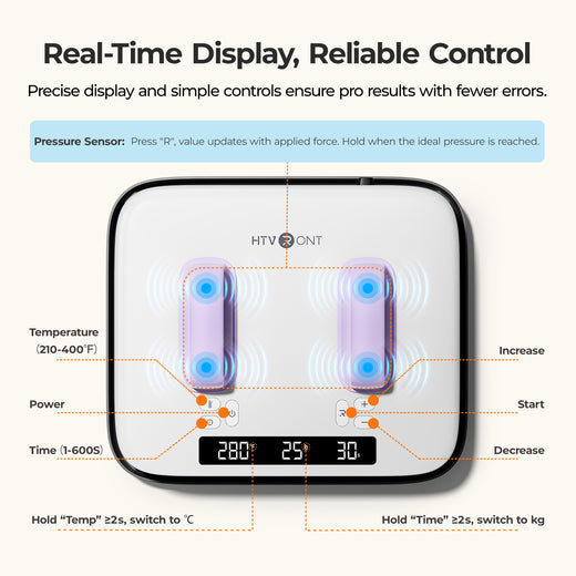 [Essential Bundle] H10 12"x10" Heat Press +Accessoris Essential Bundle - Lavender Purple