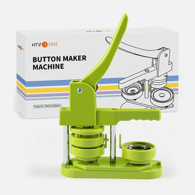 HTVRONT Button Maker Machine 58mm - No Need to Install Pin Maker with 110pcs Button Supplies