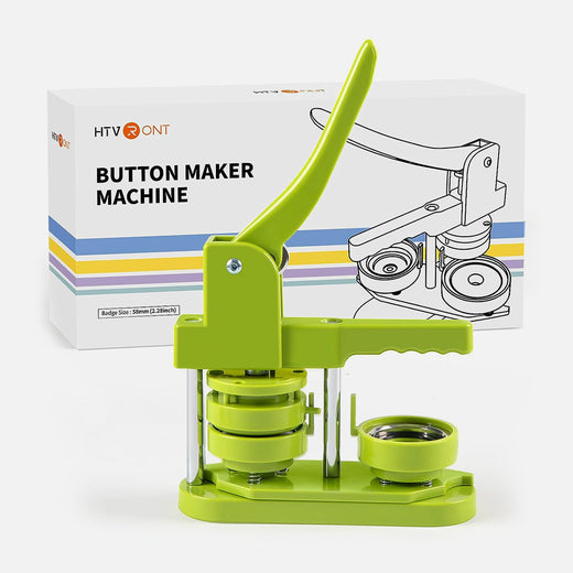 【Time Limited】HTVRONT Button Maker Machine 58mm - No Need to Install Pin Maker with 110pcs Button Supplies