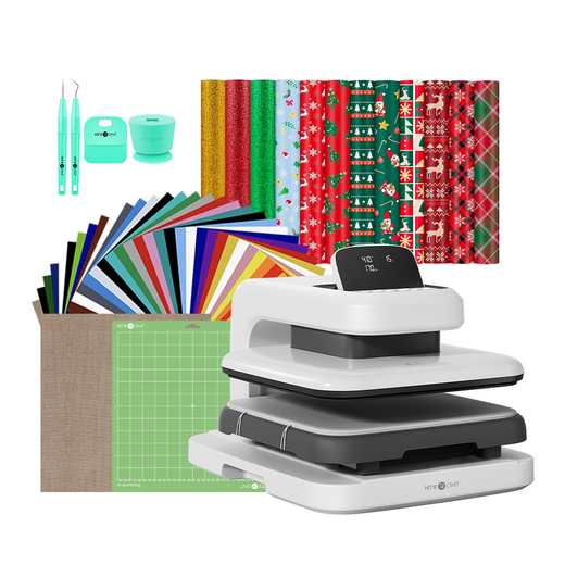 [Christmas Bundle] HTVRONT Auto Heat Press 2 + Christmas Essential Bundle