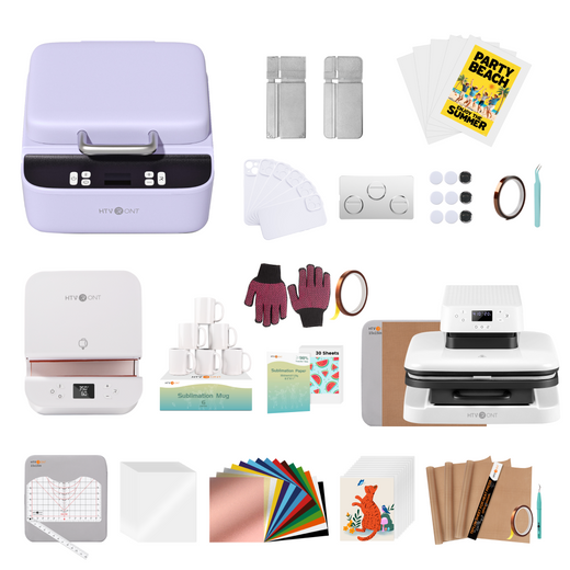 [All-in-One Bundle] HTVRONT H17 Phone Case Heat Press + HTVRONT Auto Heat Press + HTVRONT Tumbler Heat Press + Accessories Bundle
