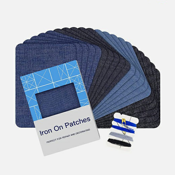 Iron on Patches - 3" by 4-1/4" 20 Pack (4 Assorted Colors )