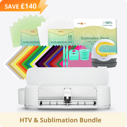 [HTV & Sublimation Bundle] LOKLiK iCraft™ Cutting Machine + HTV & Sublimation Bundle (mini heat press, 36 sheets HTV, 150 sheets sublimation paper, 20 sheets sublimation htv, weeding tools)