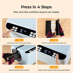 HTVRONT A200 Auto Tumbler Heat Press, Pro Kit - Bubble Blue