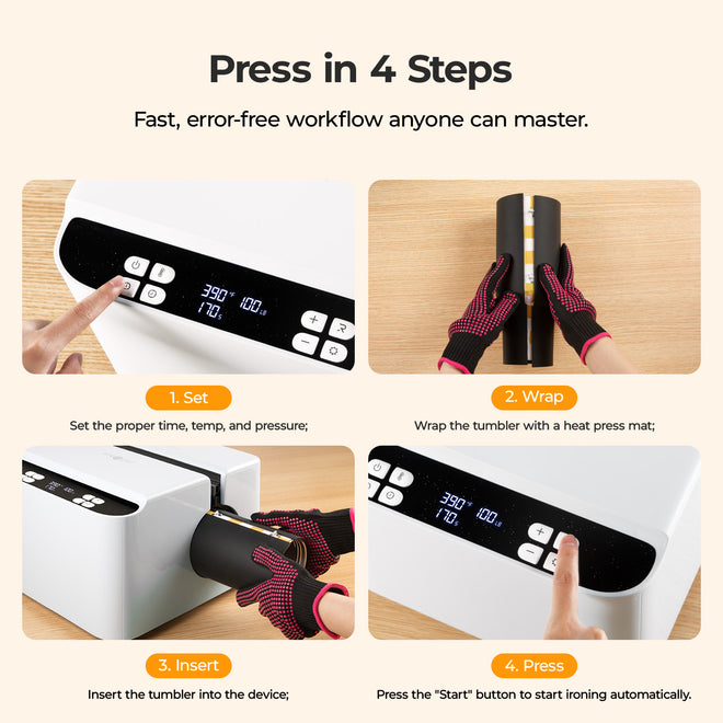 HTVRONT A200 Auto Tumbler Heat Press,  A200H Standard Kit B