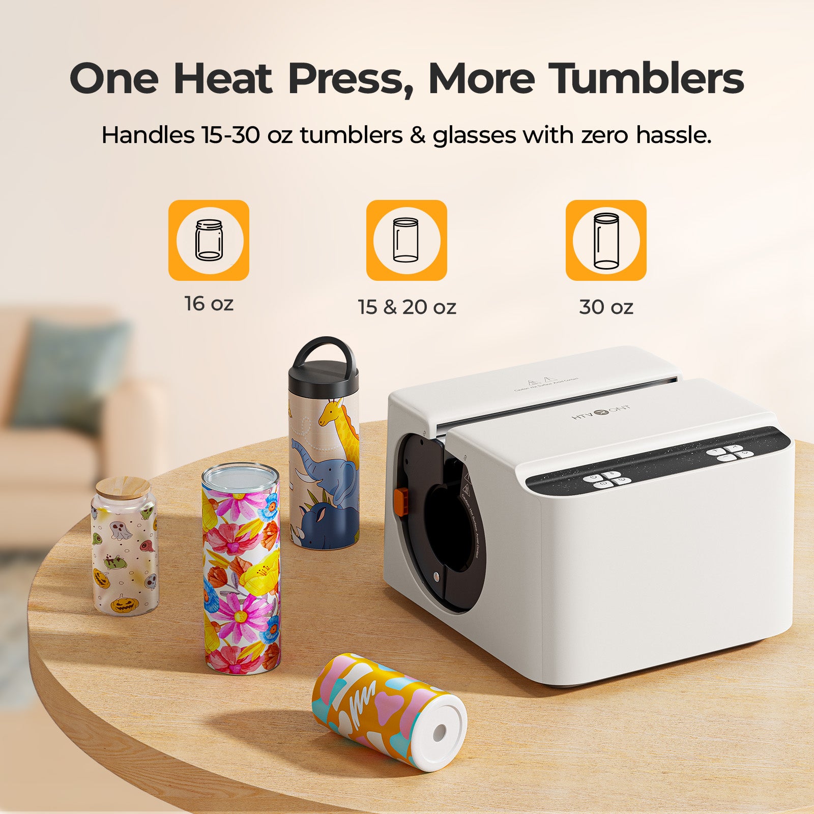 HTVRONT A200 Auto Tumbler Heat Press,  A200 Standard Kit A