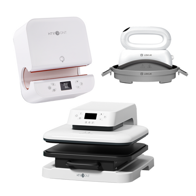 [Machine Bundle] Auto Heat Press + Tumbler Heat Press + Hat Heat Press - White