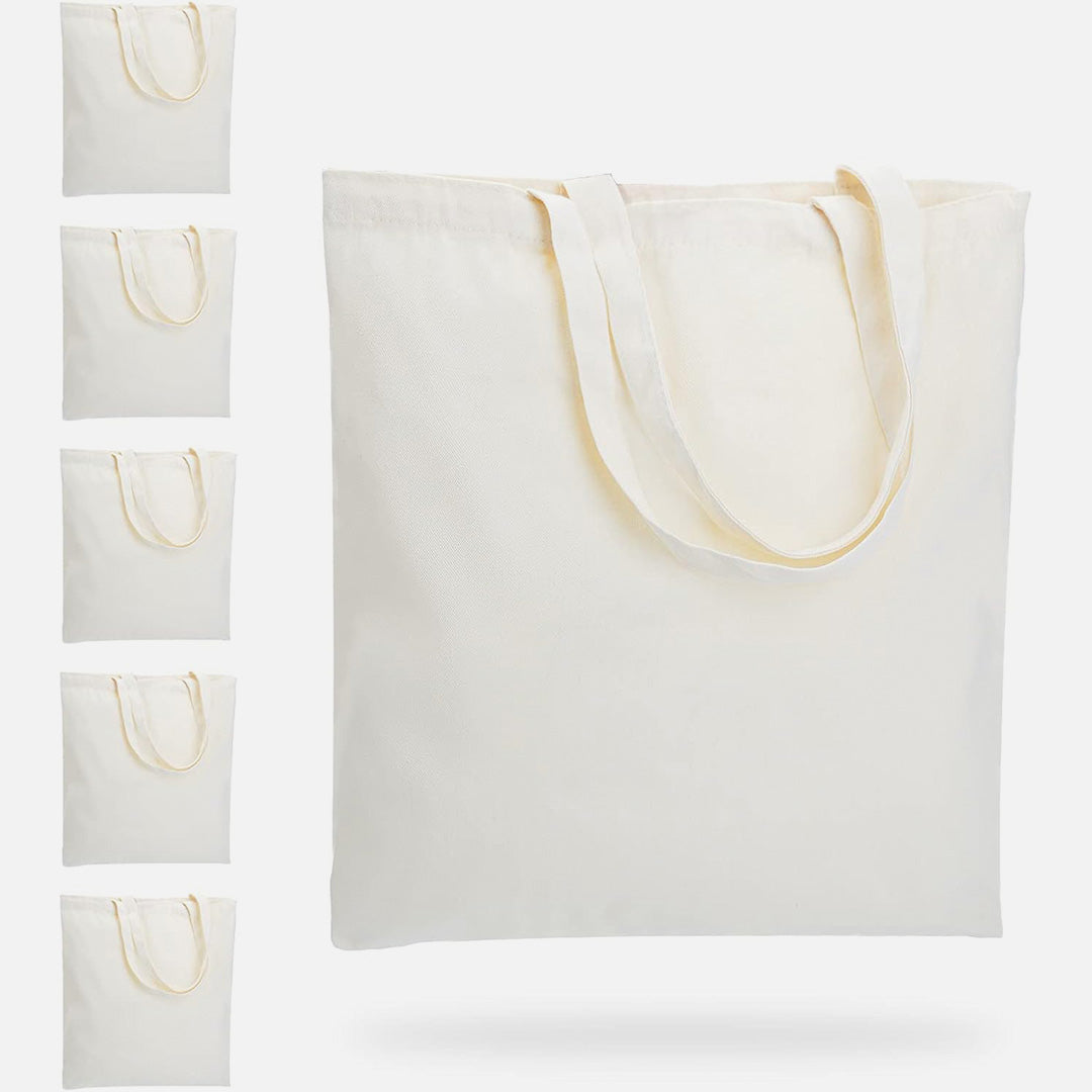 6 Pack Sublimation Canvas Tote Bag Blank 15"Wx16"H