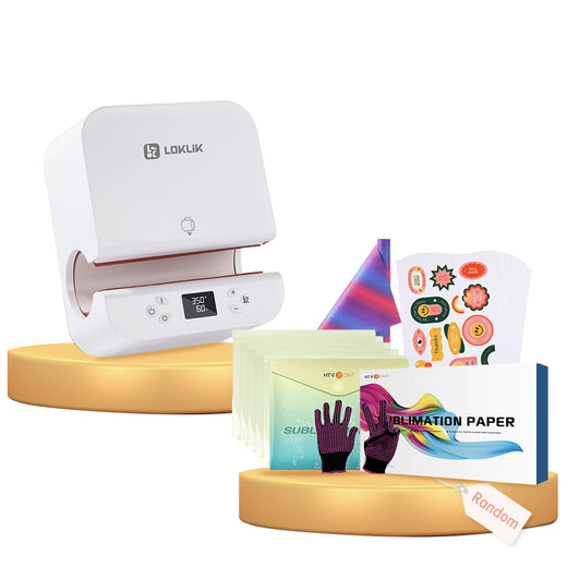 [Lucky Bag]Auto Tumbler Heat Press Machine 230V+Lucky Bag(Sublimation Paper*30 + Sublimation HTV*5+Sticker Paper*10 +Permanent Vinyl Roll*2+1Pair Gloves≥￡42)