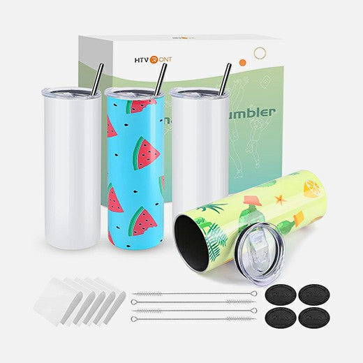 Sublimation Tumbler Blank Sublimation Paper Skinny Straight 20 OZ( 4 Pack)