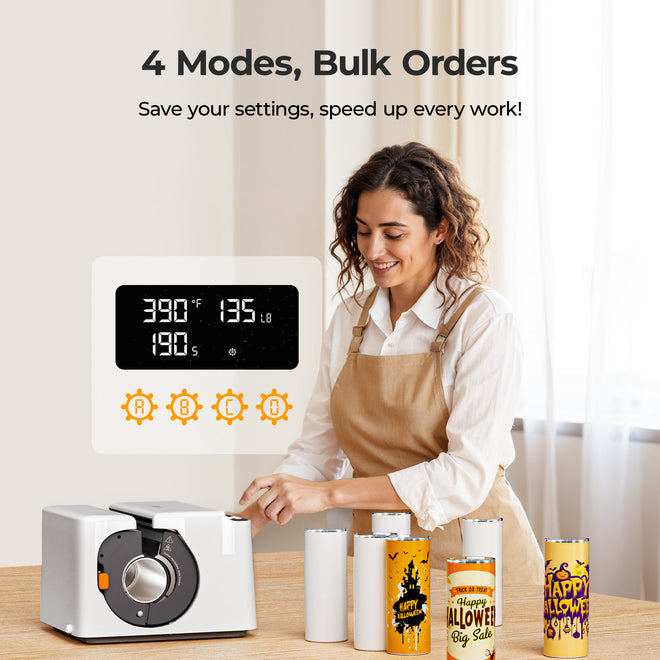 HTVRONT A200 Auto Tumbler Heat Press,  A200 Standard Kit A