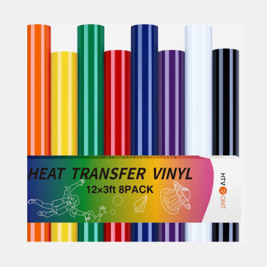 Heat Transfer Vinyl Bundle 8 Pack 12" x 3FT
