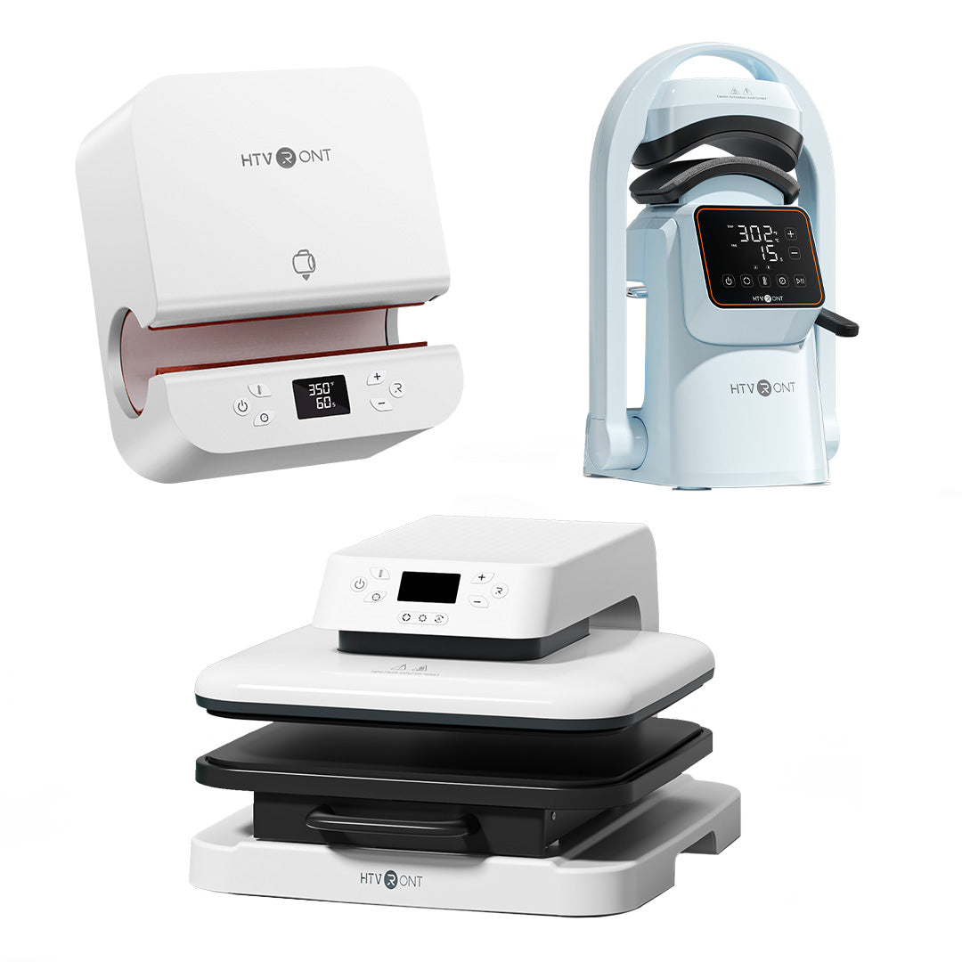 [Machine Bundle] Auto Heat Press + Tumbler Heat Press + A300 Auto Hat Heat Press