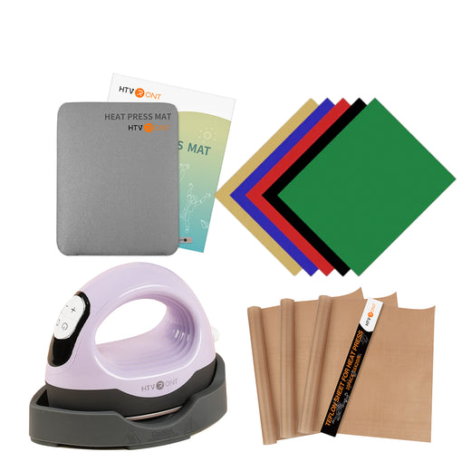 [Basic Bundle]LOKLiK Mini3 Heat Press+HTV&Tools Bundle(Multicolor  HTV*5+Heat Press Mat+Weeding Tools≥￡30)