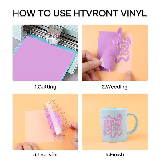 Adhevise Vinyl Starter Kit Bundle - 9 Sheets + 6 Rolls Adhesive Vinyl + 1 roll Transfer Tape + Tools