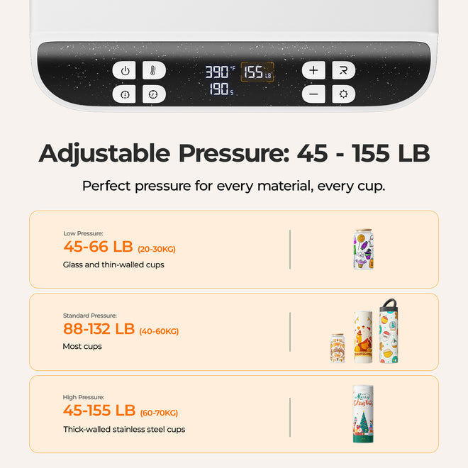 HTVRONT A200 Auto Tumbler Heat Press,  A200 Standard Kit A