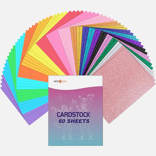 Colored Cardstock Paper - 8.5" x 11" 60 Sheets (20 Colors)
