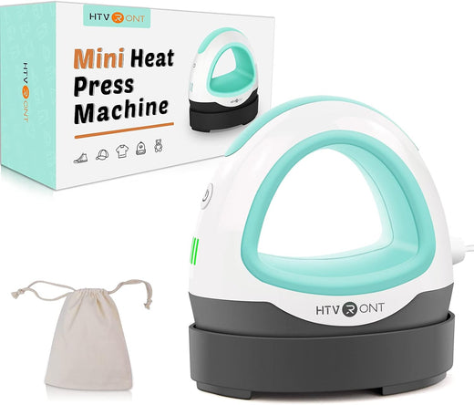 HTVRONT Mini Heat Press Machine + HTV & Sublimation Bundle