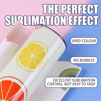 Sublimation Tumbler Blank with Sublimation Paper -  Skinny Straight - 20 OZ（ 4 Pack）