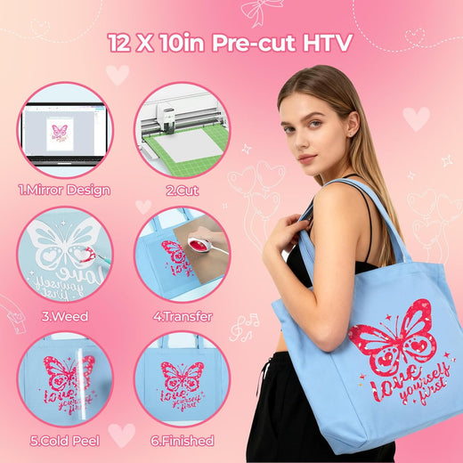 HTVRONT 2026 Valentine's Day Heat Transfer Vinyl 12"x10" - 13 Pack