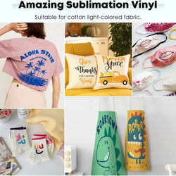 Matte Clear Sublimation HTV for Light Fabric  - 12" X 8FT