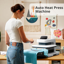 HTVRONT Auto Heat Press 2 - Smart 230V,Your Smartest Solution of Heat Transferring.For DTF,HTV,Sublimation,PUFF.Heat Press Machine for T shirt,hat,jacket,pillow,ceramic,hoodie, and more