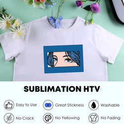 Matte Clear Sublimation HTV for Light Fabric  - 12" X 8FT