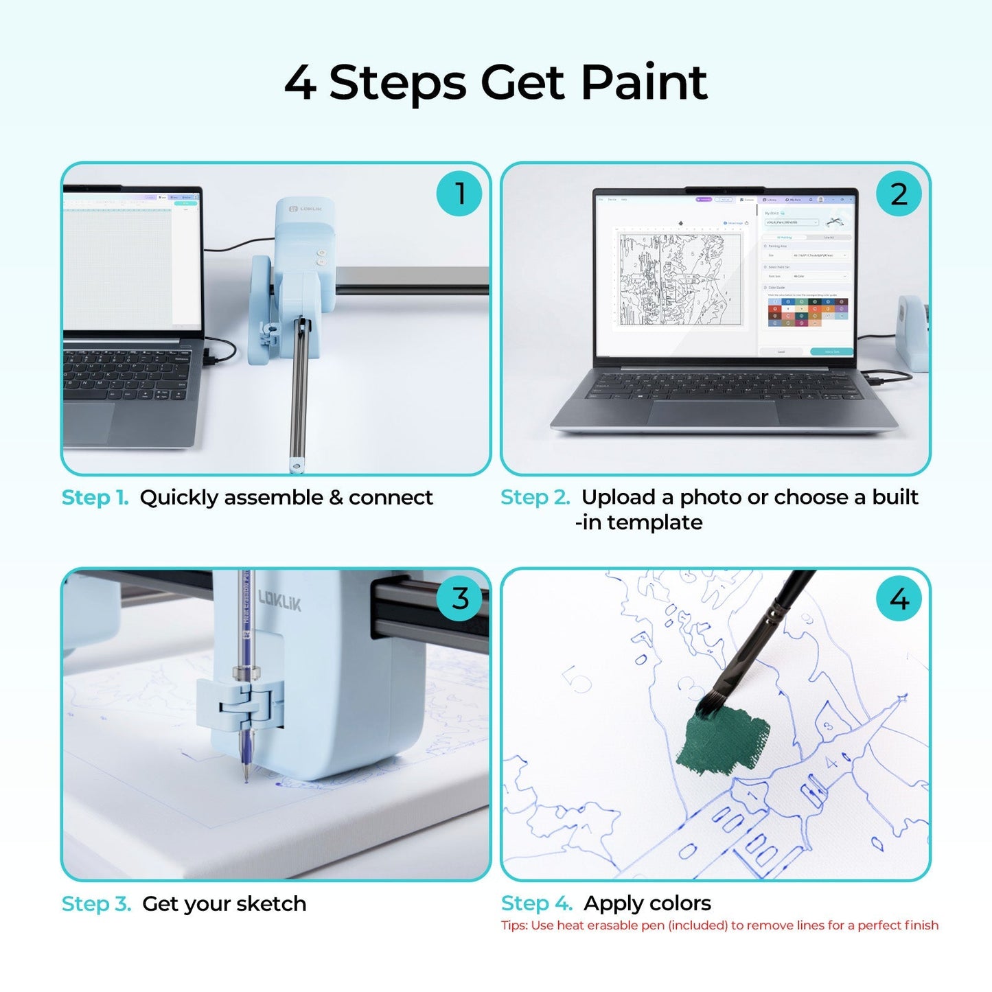 Add iPaint Machine for £39.99 (£260 off) with £300 cart. - LOKLiK-HTVRONT iPaint | AI-Powered Painting Machine