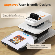 [Ultimate Premium Bundle]HTVRONT Auto Heat Press 2+Premium Bundle(Multicolor HTV Roll*20+150 sheets Sublimation Paper A4+Sublimation HTV Roll+PUFF HTV*8+Mini2 Heat Press Machine+Heat Press Mat+Cutting Mat+Weeding Tools≥165￡)