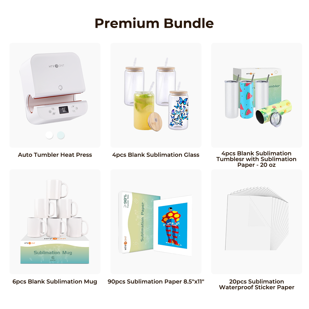 HTVRONT Auto Tumbler Heat Press 230V - Suits Various Tumbler,Mug,Glass,Cup&Bottle 10-30oz