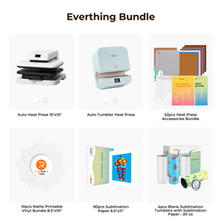 [Everything Bundle] Auto Heat Press + Tumbler Heat Press + Accessories Bundle