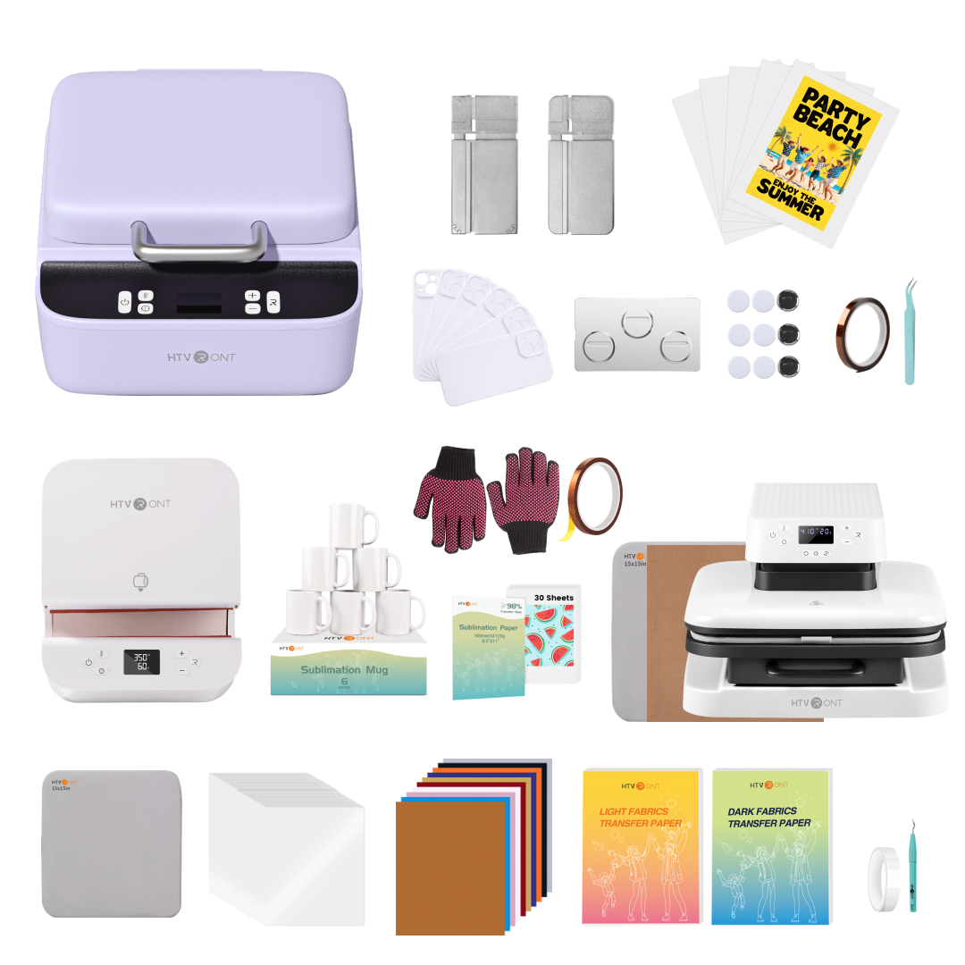[All One Bundle] H17 Phone Case Heat Press + Auto Heat Press + Tumbler Heat Press + Accessories Bundle