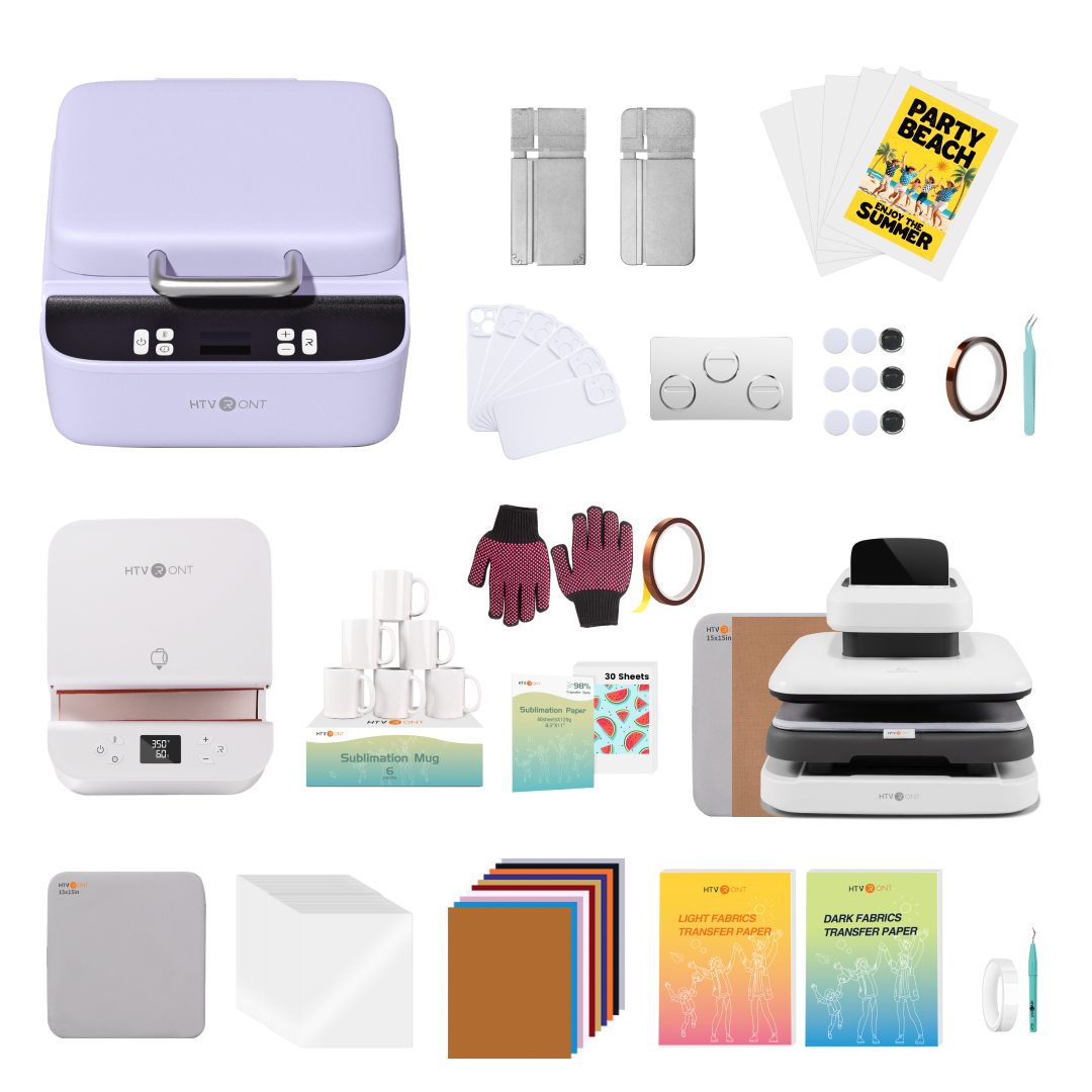 [All One Bundle] h17 Phone Case Heat Press + Auto Heat Press 2 + Tumbler Heat Press + Accessories Bundle