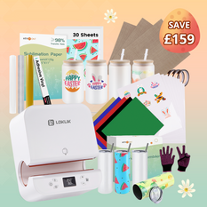 Auto Tumbler Heat Press Machine  +Super Valued Bundle(30pcs Sublimation Paper+4Pack Glasses 16oz+4Pack Tumbler Blank- 20oz+Sticker Paper*30+HTV*5+Adhesive Vinyl*14+PTFE Teflon+Heat Tape+Gloves≥￡129)