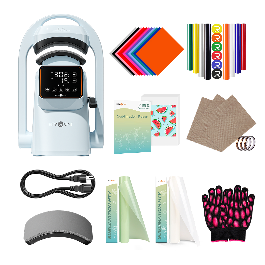 A300 Hat Heat Press with accessories