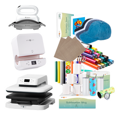 [All-in-one Bundle] Auto Heat Press + Tumbler Heat Press + Hat Heat Press + Accessories Bundle