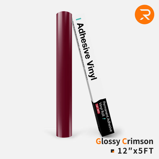 Permanent Adhesive Vinyl Roll - 12"x5 Ft （35 Colors)