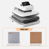 HTVRONT Auto Heat Press 2 - Digit 230V,Your Smartest Solution of Heat Transferring.For DTF,HTV,Sublimation,PUFF.Heat Press Machine for T shirt,hat,jacket,pillow,ceramic,hoodie, and more
