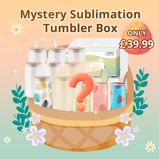 Mystery Sublimation Tumbler Box: Glass or Stainless Steel Tumbler & Random Materials