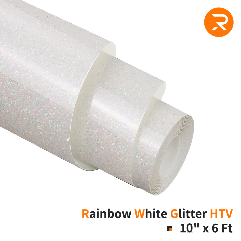 Glitter Heat Transfer Vinyl Roll Sublimation 10" x 6 Ft (2 Colours)