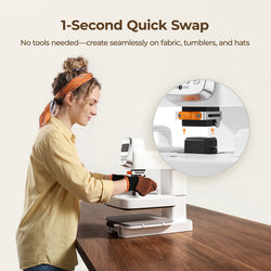 HTVRONT A100 Auto Multi Heat Press, Beginner Kit