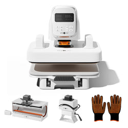 HTVRONT A100 Auto Multi Heat Press, Beginner Kit