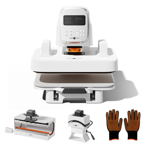HTVRONT A100 Auto Multi Heat Press, Beginner Kit