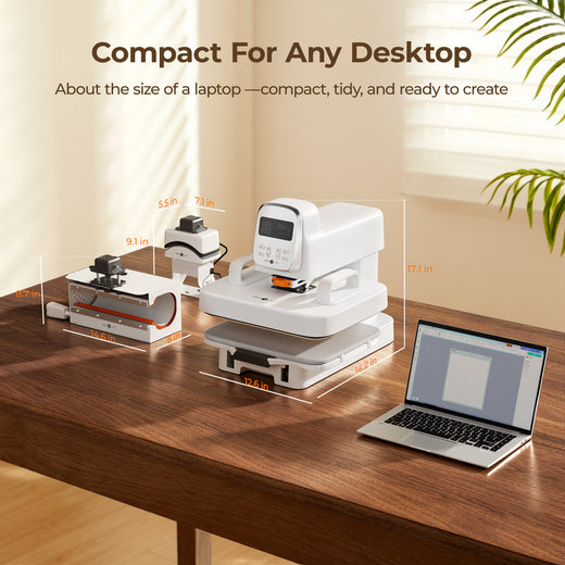 HTVRONT A100 Auto Multi Heat Press, Start-Up Kit