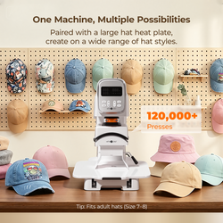 HTVRONT A100 Auto Multi Heat Press, Beginner Kit