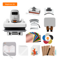 HTVRONT A100 Auto Multi Heat Press, Beginner Kit