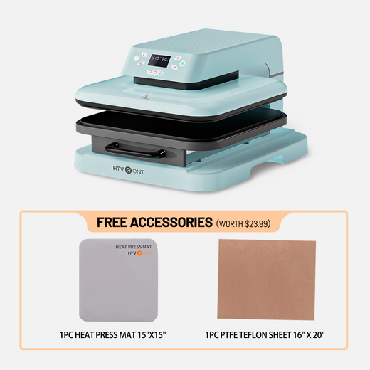 [Sublimation Bundle] HTVRONT Auto Heat Press Machine 15" x 15"  220V + Sublimation & Tools Bundle（≥￡70）